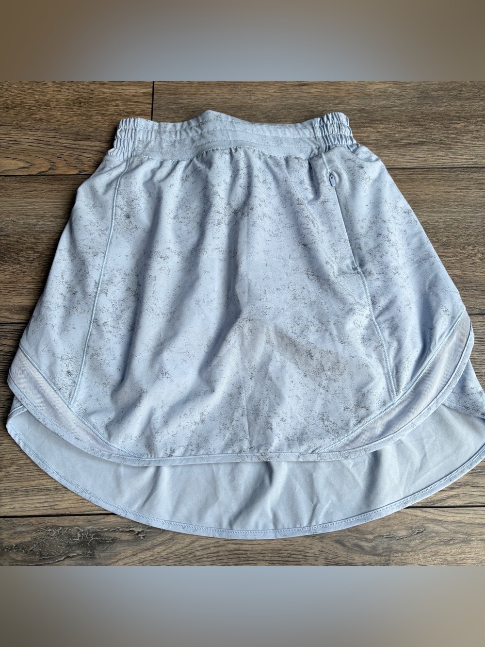 Lululemon Hotty Hot High Rise Skirt Skort Long Gravel Dust Blue Sz 2
